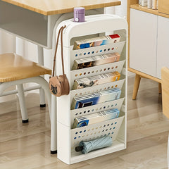 Tableside Floor Bookshelf Student Book Bag Hanging Reading Rack