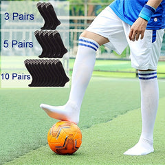 Men's Knee High Sport Socks, Sweat Absorbing, Breathable, 10 Pairs