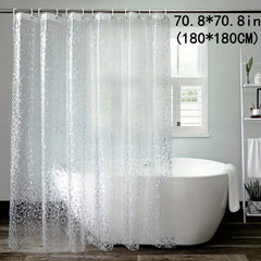 PEVA 3D Cobblestone Shower Curtain Waterproof Mold Resistant with Metal Eyelets