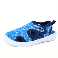 Boys Shark Print Sandals Non-Slip Quick Dry Wading Shoes