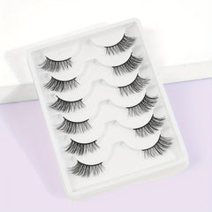 6 Pairs C Curling Fluffy False Eyelashes Elongated Eye End Charming Eyelashes
