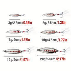 Fish Scale Sequin Spoon Fishing Lure Metal Spinner Bait 3g 20g 0.71oz Rattling