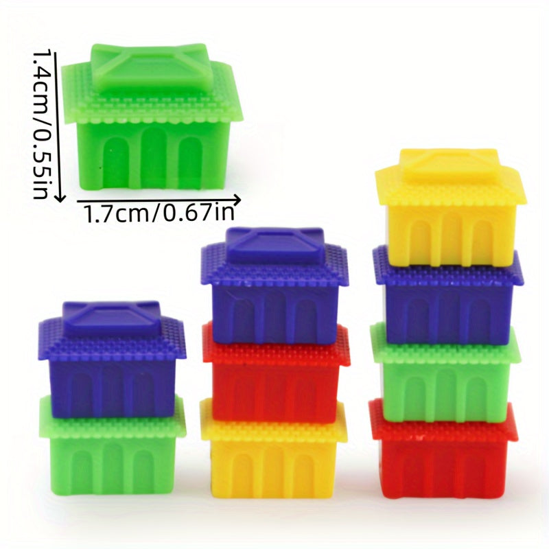 30pcs Stackable Small House Chess Game Building Toy