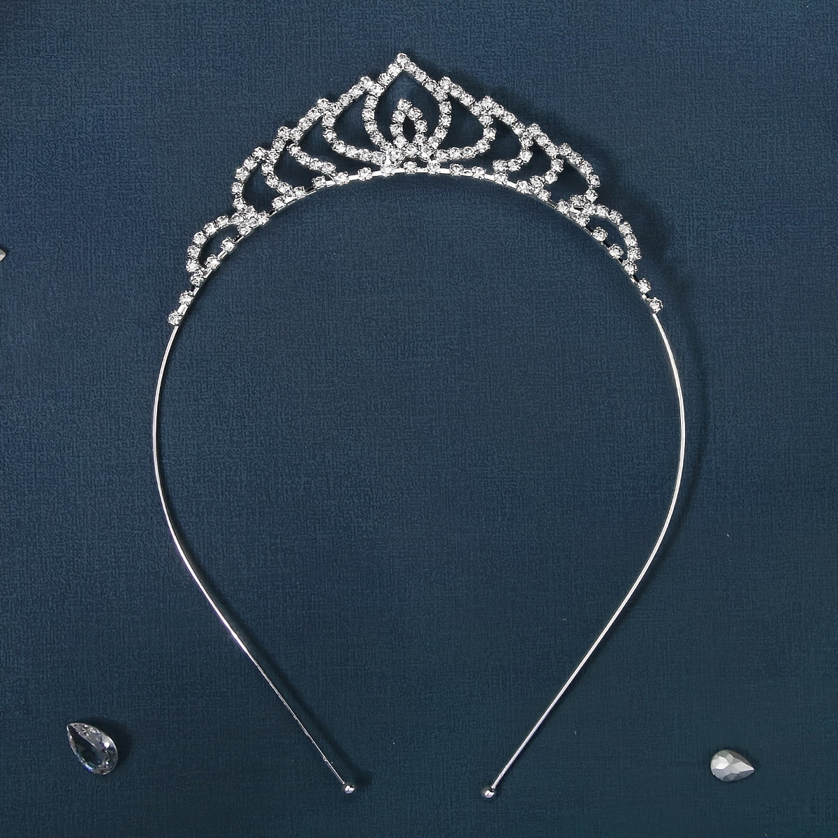 Thin Rhinestone Crown Hairband Headband Princess Tiara Wedding