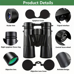 12x42 HD Binoculars High Powered for Bird Watching Travel Stargazing