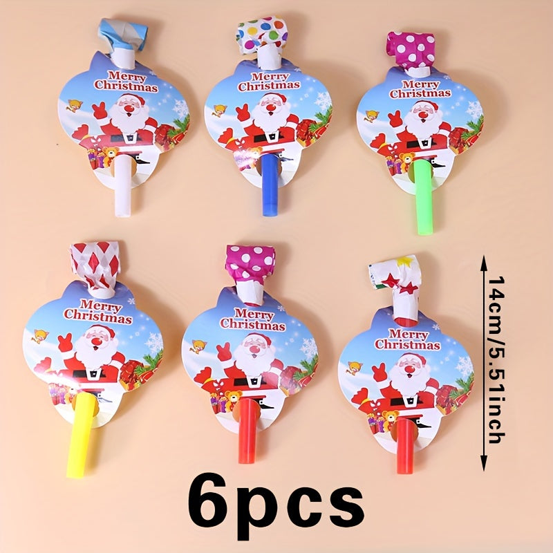 6pcs Christmas Whistles Party Props