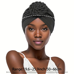 Braided Twist Flower Turban Cap Head Wrap Chemo Hat