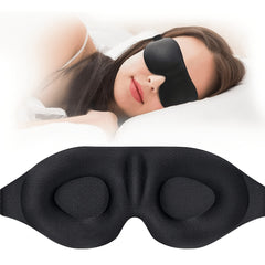 3D Contoured Blackout Eye Mask Adjustable Strap for Sleep Travel Yoga
