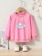 OERYUI Sweet Sheep Cloud Graphic Sweatshirt Kids Pullover