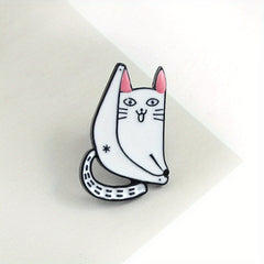 Pink Cat Yoga Pose Brooch for Girls