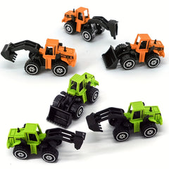 3pc Alloy Diecast Mini Engineering Car Simulation Vehicle Model Toys