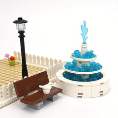 Particle Building Blocks Fountain Treehouse Courtyard Set