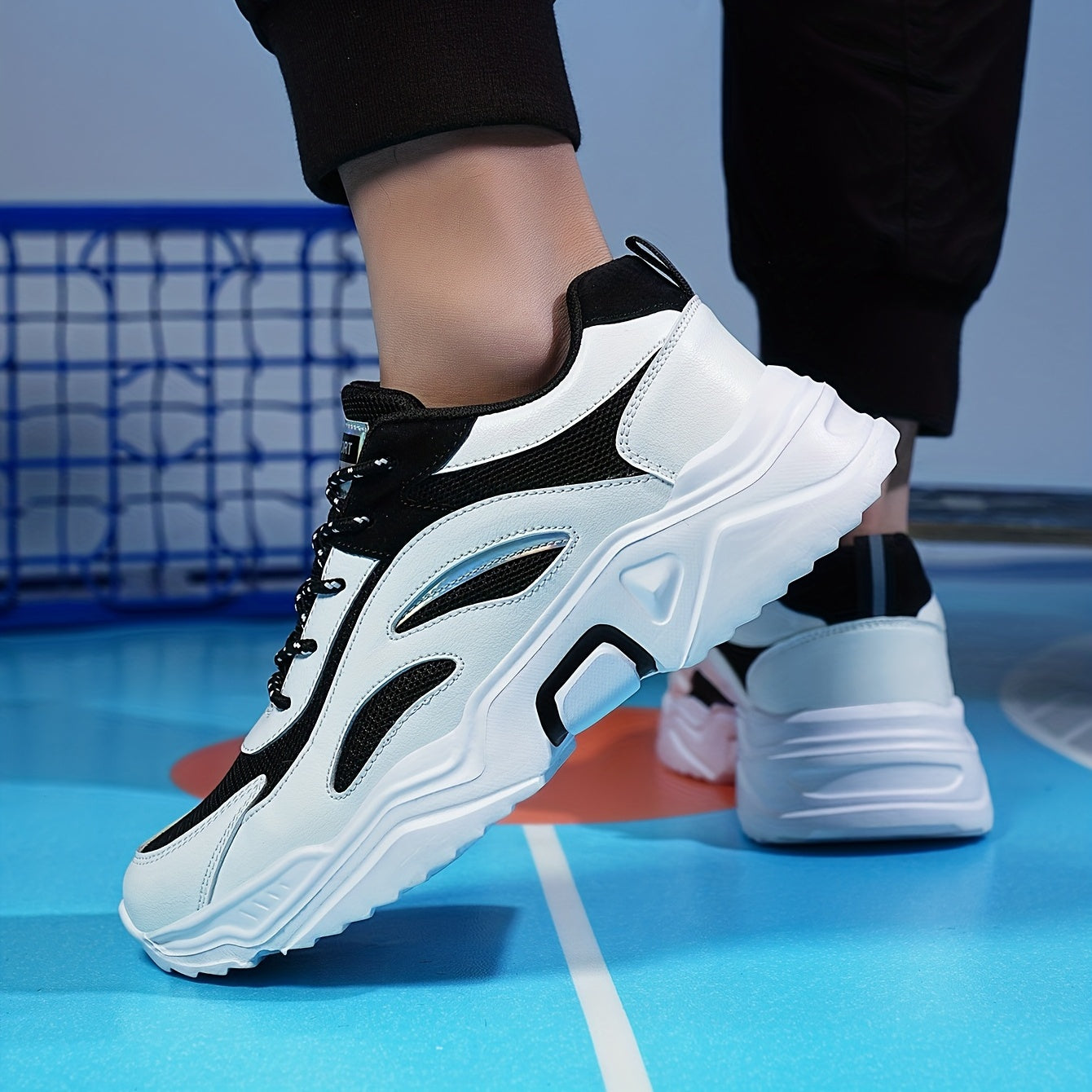 Women's Mesh Running Shoes Lace Up Sneakers Thick Bottom Outdoor Casual Sneakers
