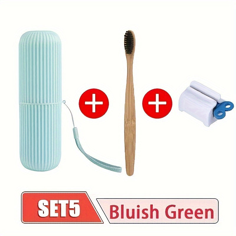 Portable Toothbrush Holder Box Set for Travel and Camping