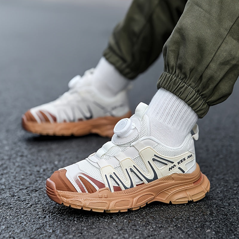 Vintage Block Shoes With Rotating Buckle Non Slip Sneakers