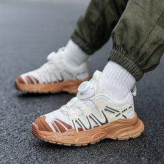 Vintage Block Shoes With Rotating Buckle Non Slip Sneakers