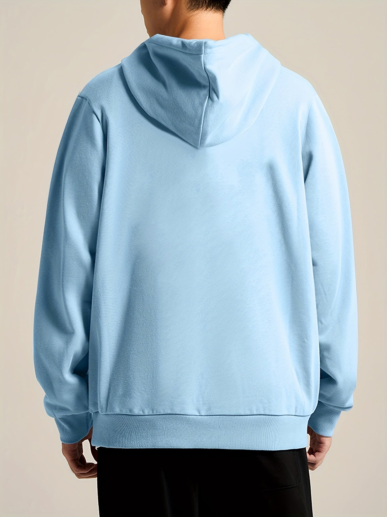 Japanese Characters & Car Print Hoodie for Men