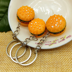 Hamburger Keychain Cartoon Food Car Keychain Bag Keychain