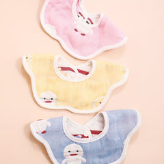 Newborn Baby Bib Pure Fabric Petal Printed Pattern