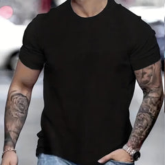 Men's Solid Crew Neck T shirt Casual Comfy Tees For Summer