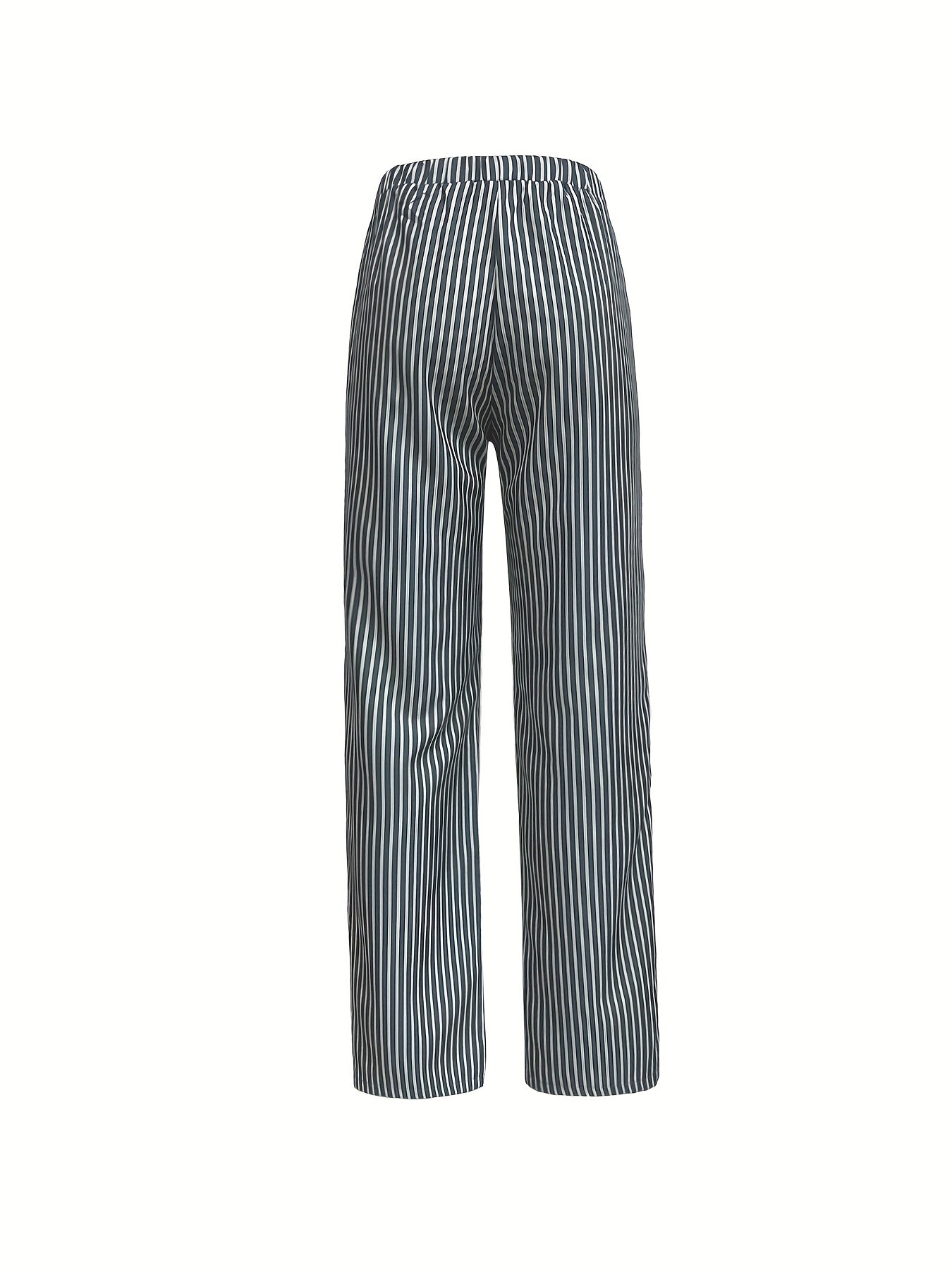 Striped Straight Leg Pants for Women