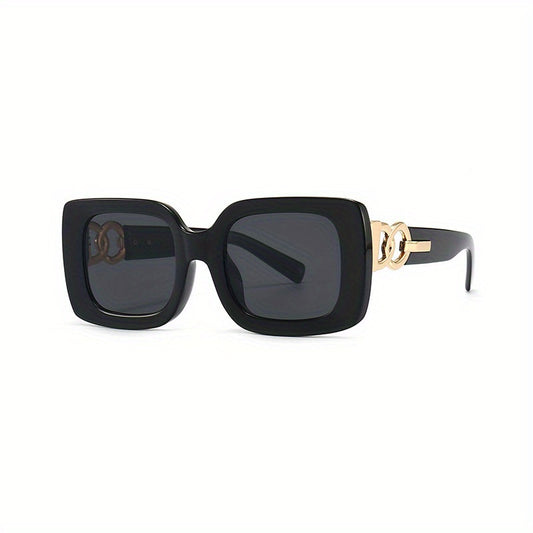 Vintage Square Frame Sunglasses Gradient Lens Glasses UV400