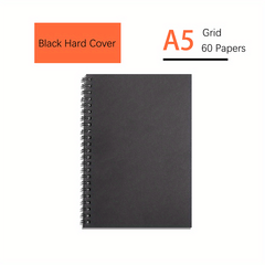 Set of 4 A5 Notebooks with Khaki Hard Cover, 120 Pages