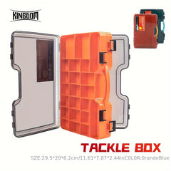 KINGDOM 1pc Portable Fishing Tackle Box For Hooks Lures And Baits