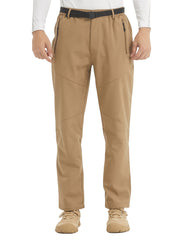 Men's Winter Pants Fleece Lined Ski Waterproof Zip Up Pockets Snow Pants