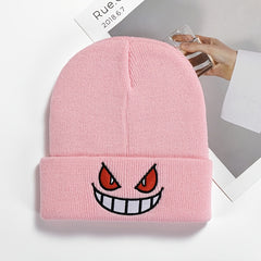 Cartoon Embroidered Knitted Hat Hip Hop Autumn Winter Wool