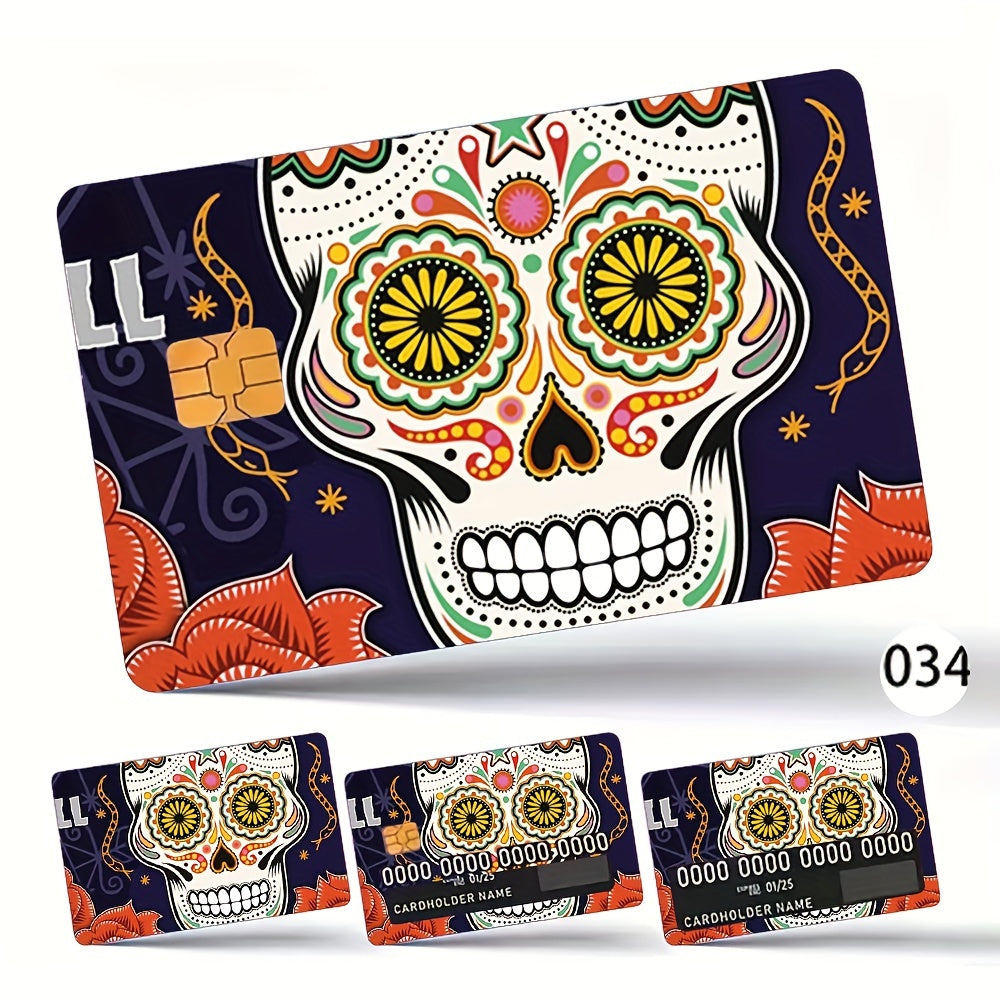 4pcs Credit Card Stickers Scratch Resistant Wave Card Protective Cover