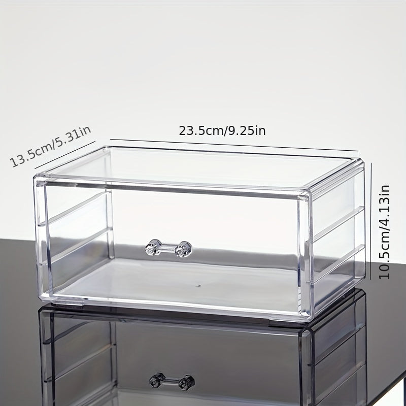 Clear Acrylic Cosmetic Display Case and Jewelry Storage Box