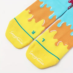 Men's Rainbow Breathable Mid Calf Sports Socks