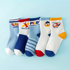 Kids Cotton Pilot Socks - Breathable & Sweat Absorption