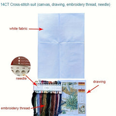 DIY Cross Stitch Kit Silk Road Landscape Pattern