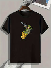 Hunter Print Men's Graphic T-shirt for Summer
