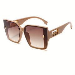 Y2K Square Sunglasses Hollow Temple Gradient Glasses UV400