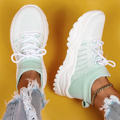 Women's Breathable Casual Shoes Lace-up Sneakers
