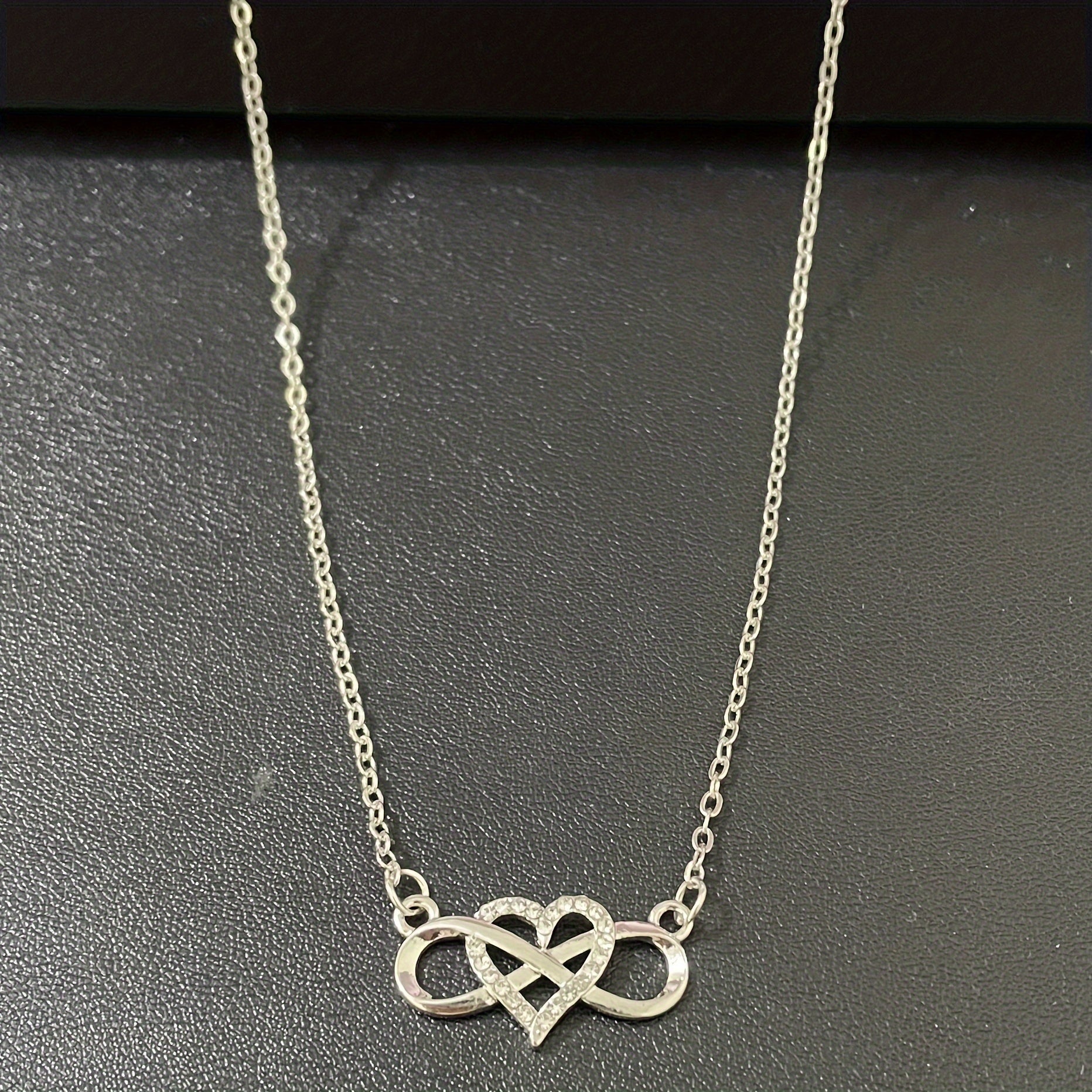 Heart Infinity Ring Pendant Necklace For Women