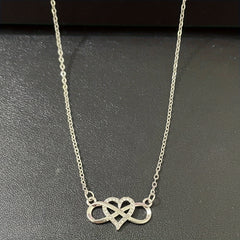 Heart Infinity Ring Pendant Necklace For Women