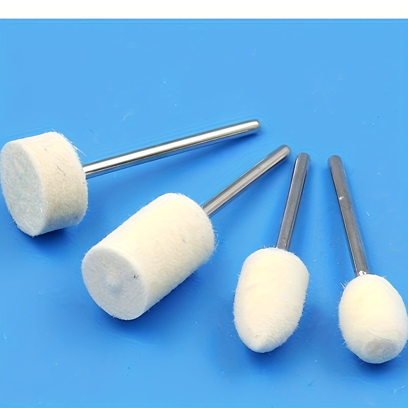 12pcs Polishing Buffing Wheels Wool Felt Mandrel Mounted Grinding Polishing Kit