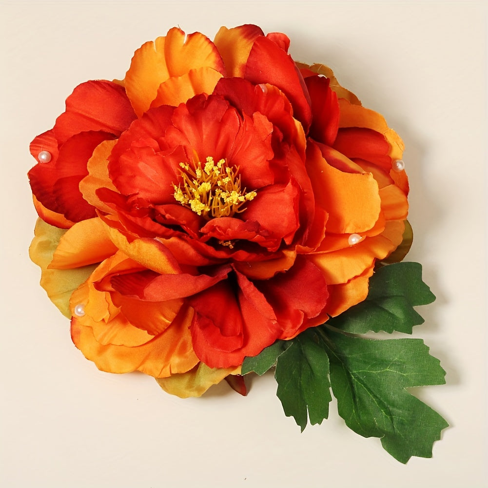 Peony Hair Clip Side Flower Duck Clip Hair Accessories
