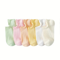 6 Pairs Low Cut Ankle Socks Women's Stockings