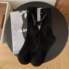 Cartoon Hand Holding Socks Soft Comfortable Stockings