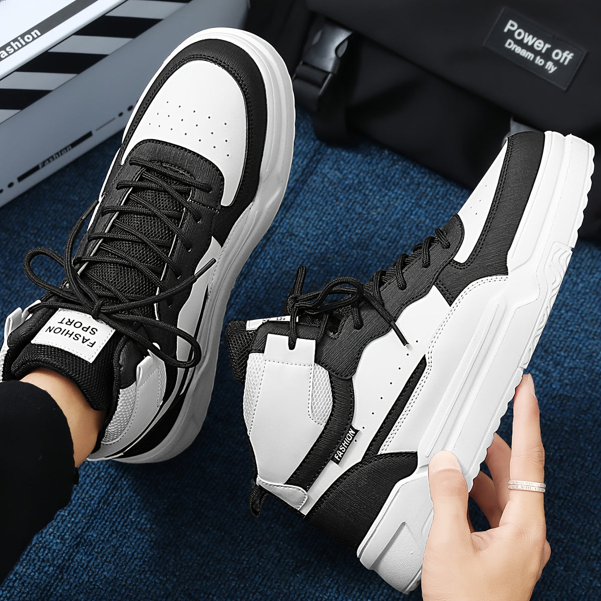 Men's High Top Skate Shoes Non Slip Soft Sole Sneakers