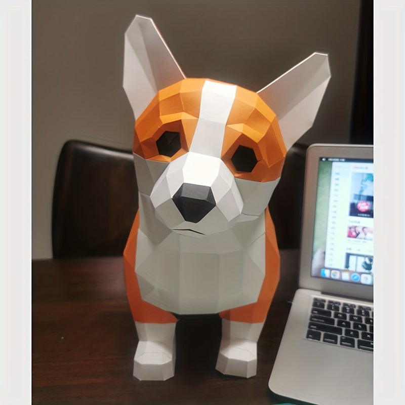 Corgi Dog Decor Papercraft DIY 3D Art