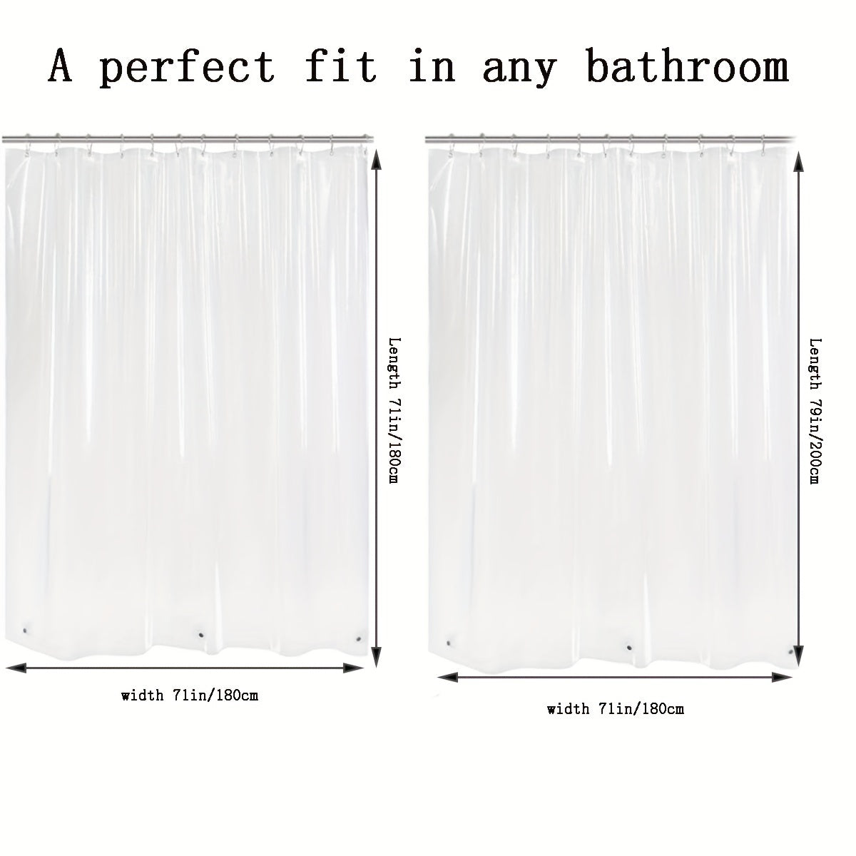Waterproof Shower Curtain Liner with Magnets