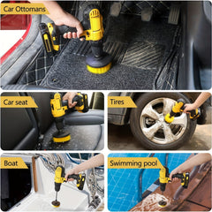 4-Piece Drill Brush Attachment Set for Powerful Cleaning