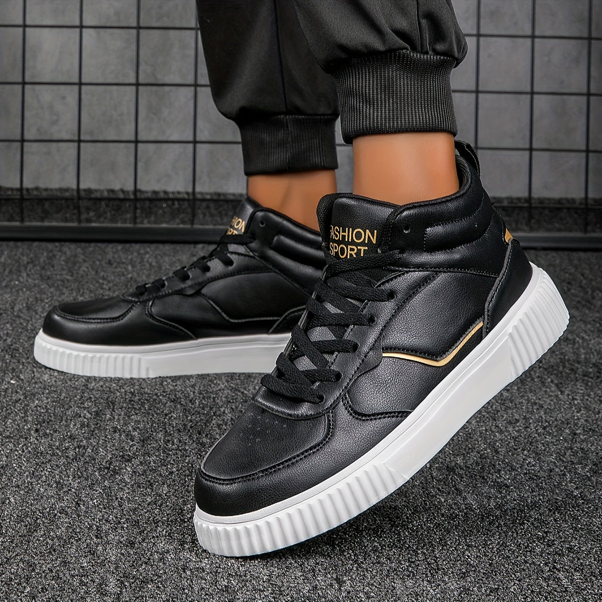 Women's Solid Medium Tube Sneakers Lightweight Sport Skate Shoes