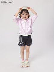 Girls Sunscreen Rash Guard Hoodie Zip Top